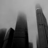 grayscale photo of high rise building