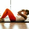 woman exercising indoors